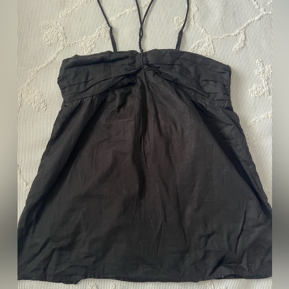 American Eagle Outfitters Black Smocked Dress